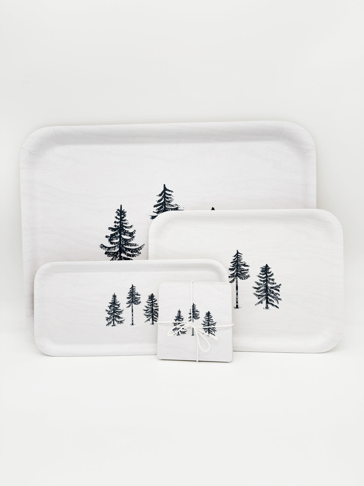 BUNDLE: Three Pines® Birch Tray and Coasters Set