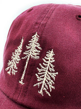 Three Pines® Embroidered Maine Baseball Hat (3 Colors Available) by The Woods Maine®️