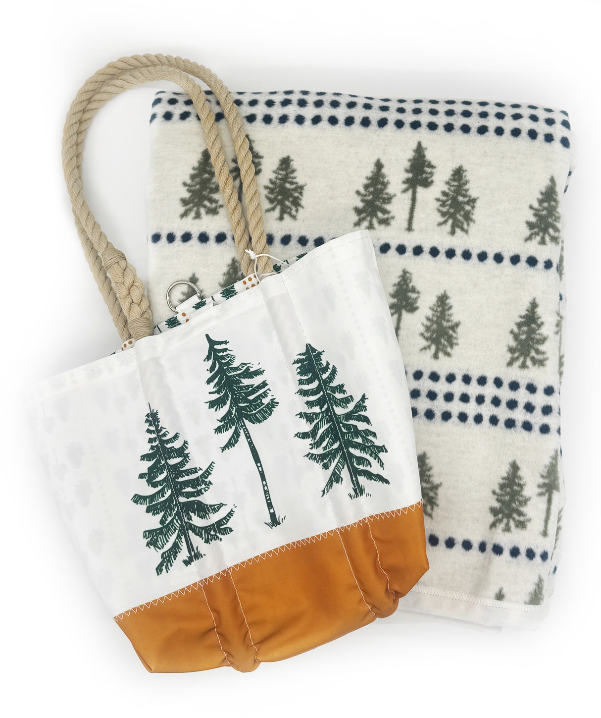 BUNDLE: Three Pines® x ChappyWrap® Original or Midi Blanket + Three Pines®  Forest Lined Handbag by Sea Bag