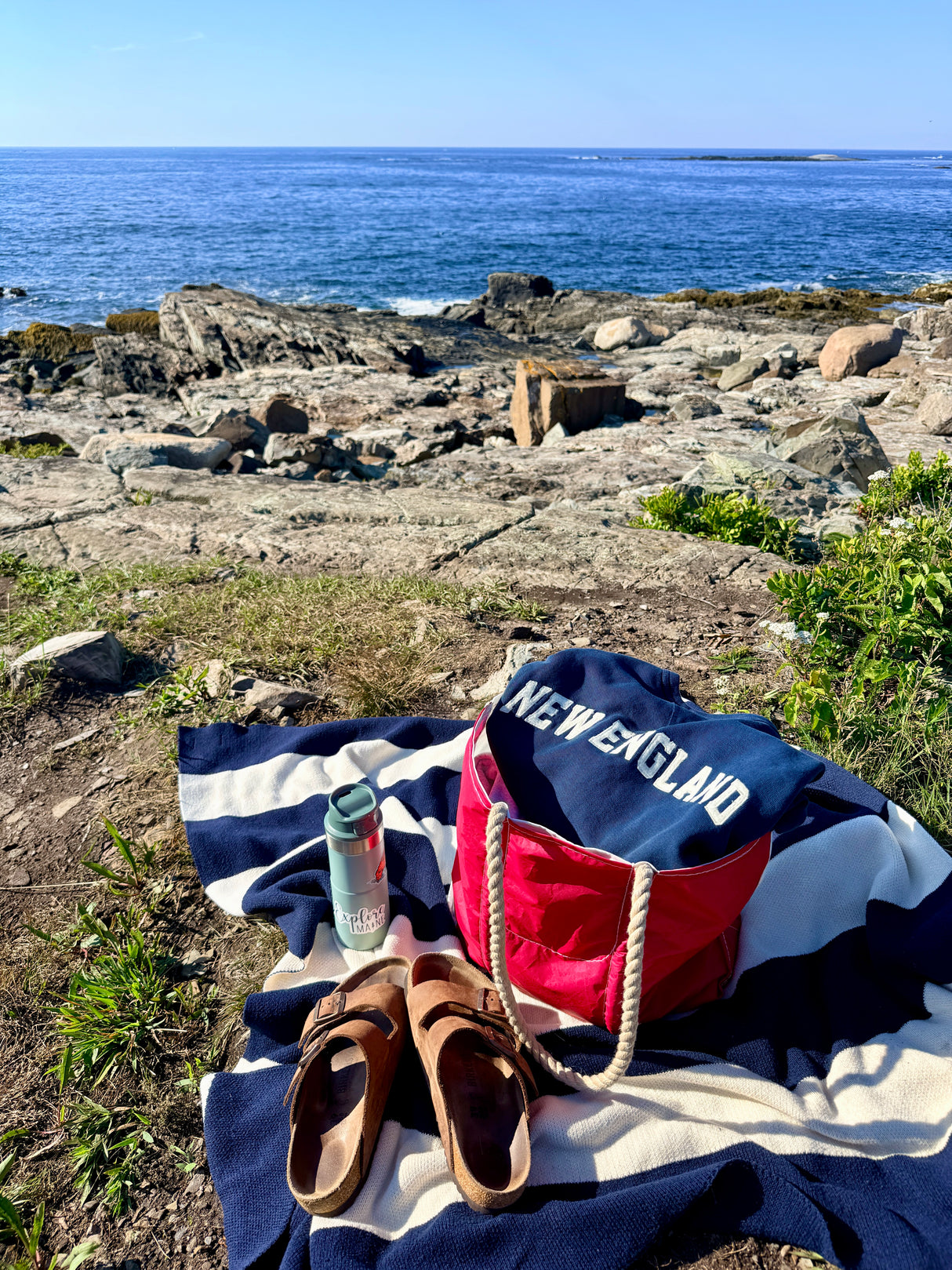 The Woods Maine® x Boathouse French Terry NEW ENGLAND Crewneck | MADE IN THE USA
