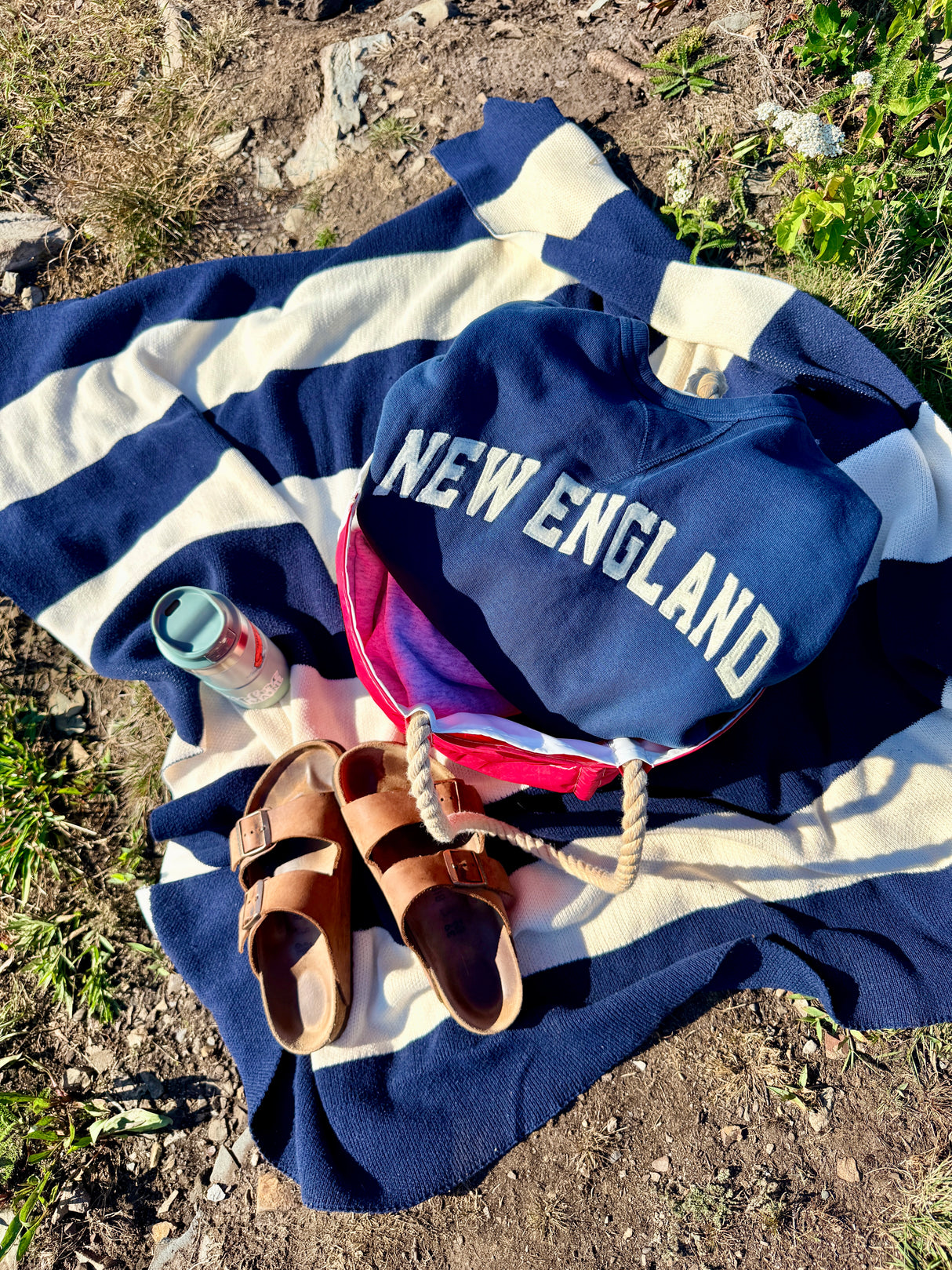 The Woods Maine® x Boathouse French Terry NEW ENGLAND Crewneck | MADE IN THE USA