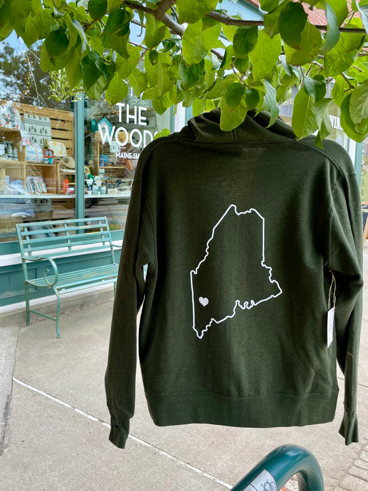 Heart of Maine Adult Heathered Cotton Zip Hoodie by The Woods Maine®