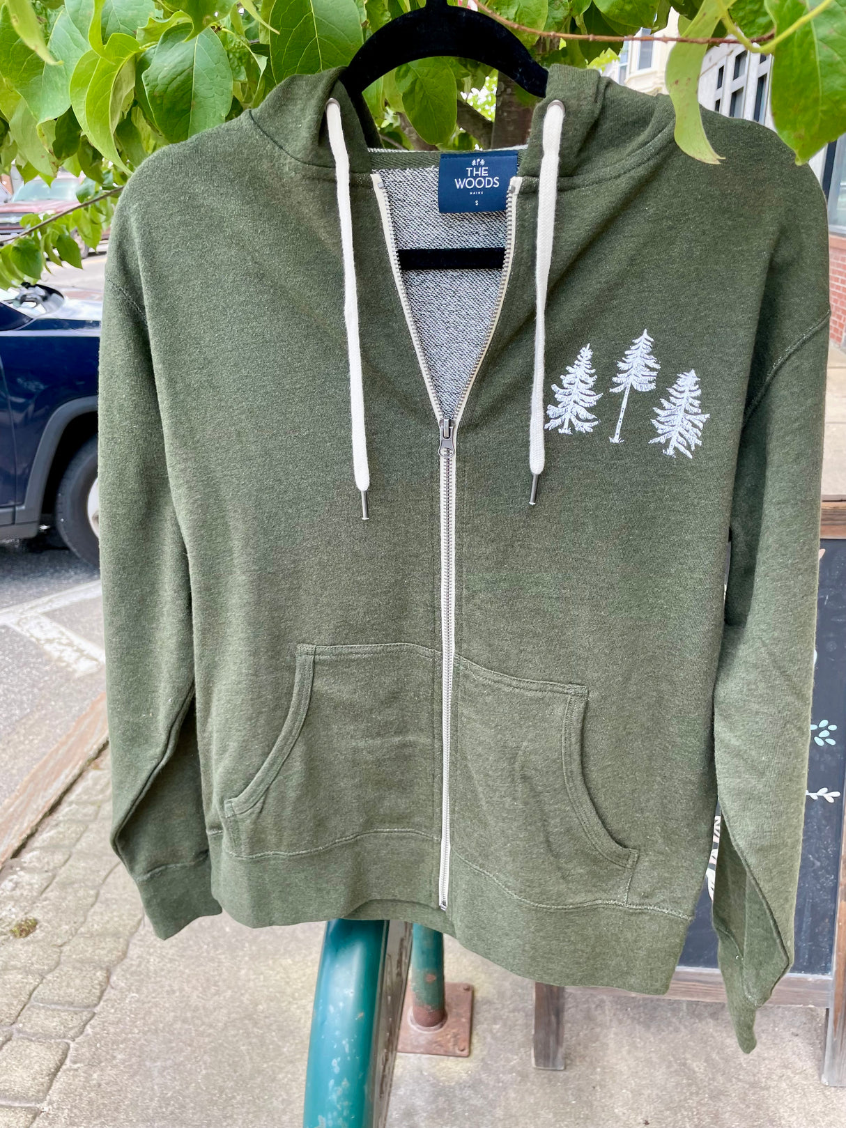 Heart of Maine Adult Heathered Cotton Zip Hoodie by The Woods Maine®