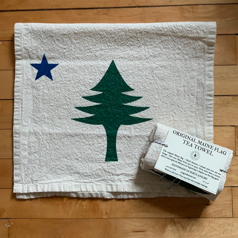 Original Maine Flag Tea Towel - Original Maine