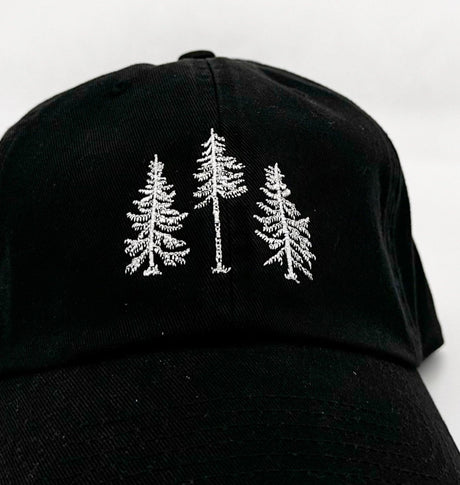 Three Pines® Embroidered Maine Baseball Hat (4 Colors Available) by The Woods Maine®