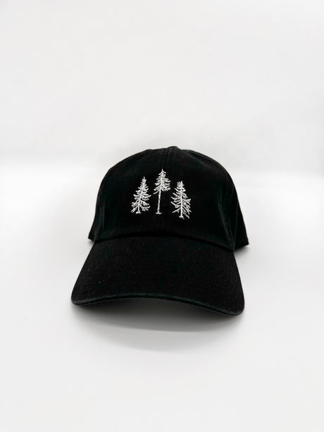 Three Pines® Embroidered Maine Black Baseball Hat by The Woods Maine®
