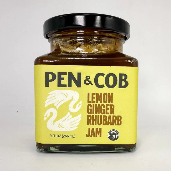 Lemon Ginger Rhubarb Jam - Pen & Cob Farm | MADE IN MAINE