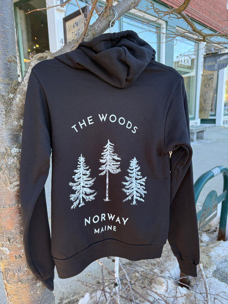 The Norway Maine Lightweight Zip Hoodie by The Woods Maine® (Three Colors Available)