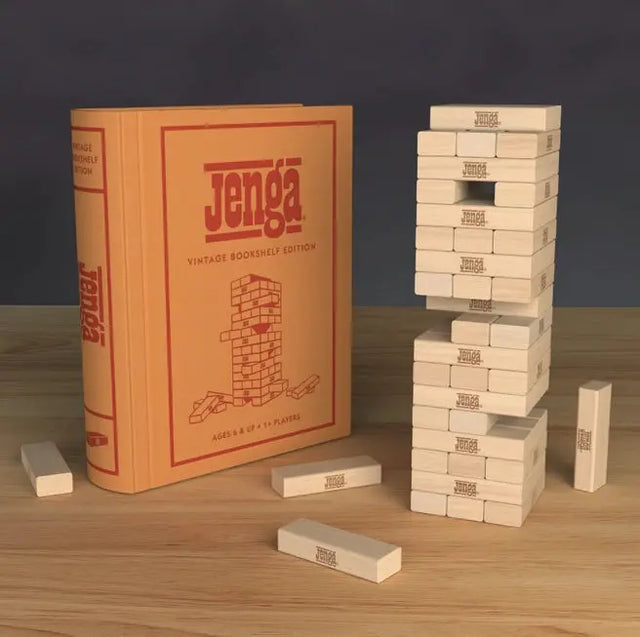 Jenga Vintage Bookshelf Edition - The Woods Maine