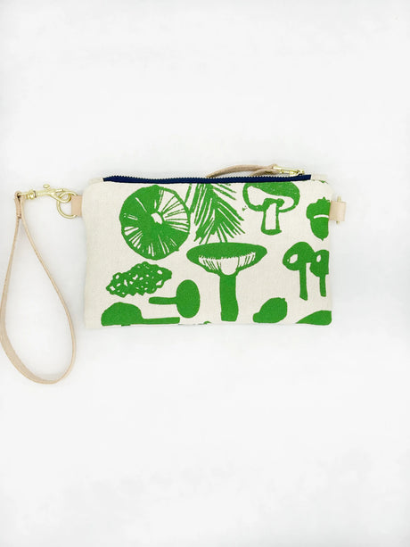 Kelly Green Mushroom Ellie Wristlet Bag - Erin Flett - The Woods Maine
