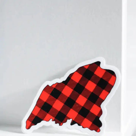Maine Buffalo Check Sticker - S & D - The Woods Maine