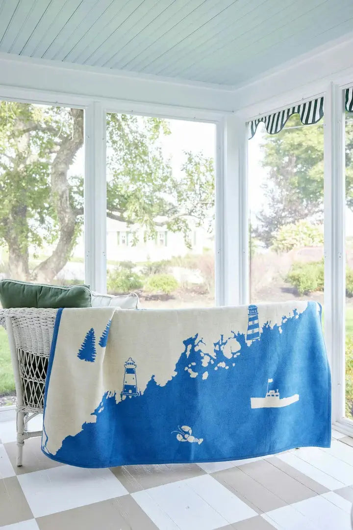 Maine Map Blanket - Chappy Wrap - The Woods Maine