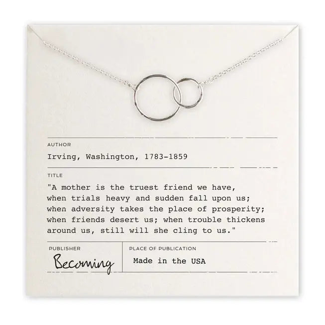 Mother Silver Necklace - Becoming Jewelry - The Woods Maine