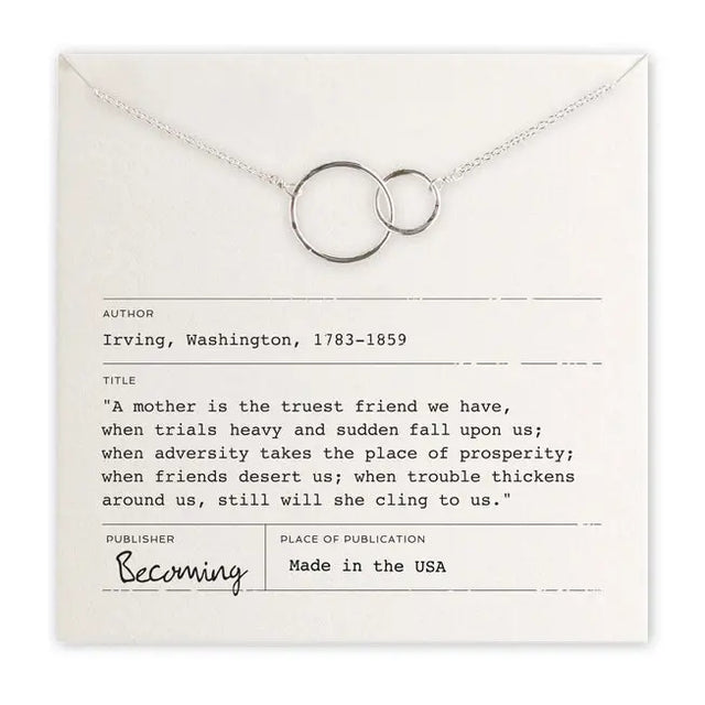 Mother Silver Necklace - Becoming Jewelry - The Woods Maine