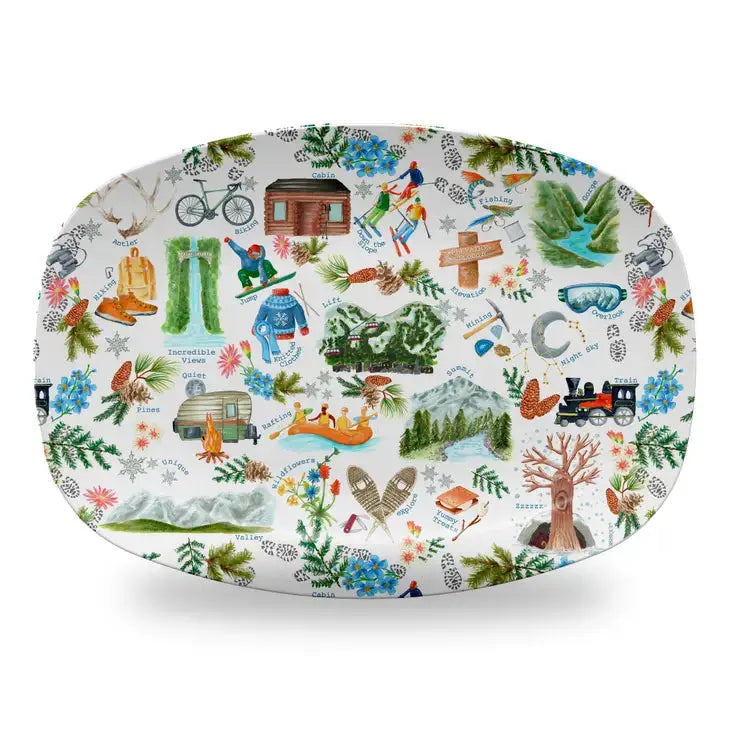 Mountain Life Unbreakable Platter - Dishique - The Woods Maine
