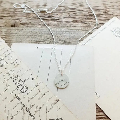 Mountains Are Calling Silver Necklace - Becoming Jewelry - The Woods Maine