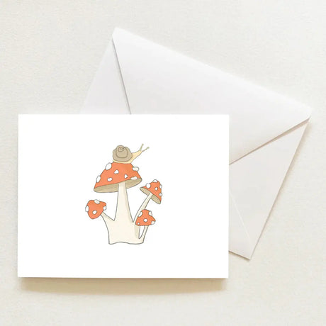 Mushroom Individual Note Card - Sara Fitz - The Woods Maine