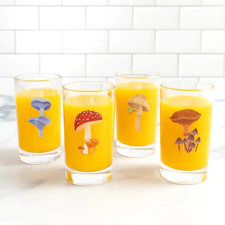 Mushroom Mini Juice Glasses (Set of 4) - One Canoe Two Paper Co. - The Woods Maine