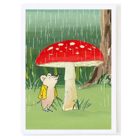 Mushroom Umbrella Card  - mollyOcards - The Woods Maine