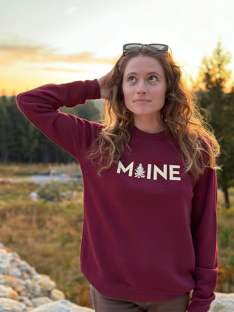My Maine: Adult Maine Crewneck Sweatshirt (Available in Two Colors) | Maine Made - The Woods Maine