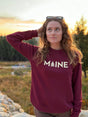 My Maine: Adult Maine Crewneck Sweatshirt (Available in Two Colors) | Maine Made - The Woods Maine