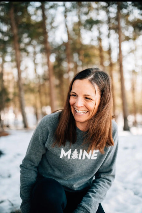 My Maine: Adult Maine Crewneck Sweatshirt (Available in Two Colors) | Maine Made - The Woods Maine