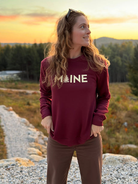 My Maine: Adult Maine Crewneck Sweatshirt (Available in Two Colors) | Maine Made - The Woods Maine