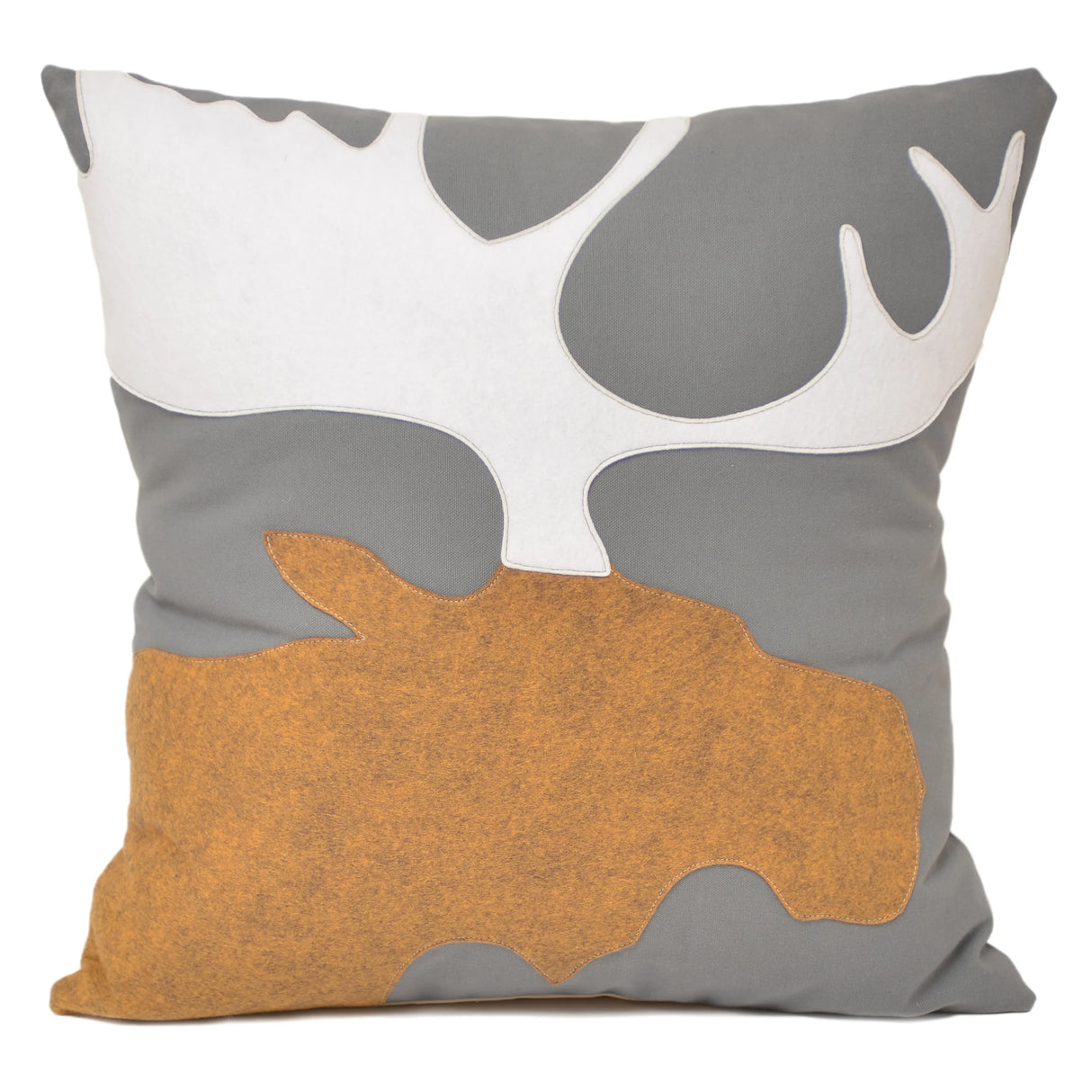 Maine Moose with Antlers 21" Oversized Pillow - The Salty Cottage | MADE IN THE USA