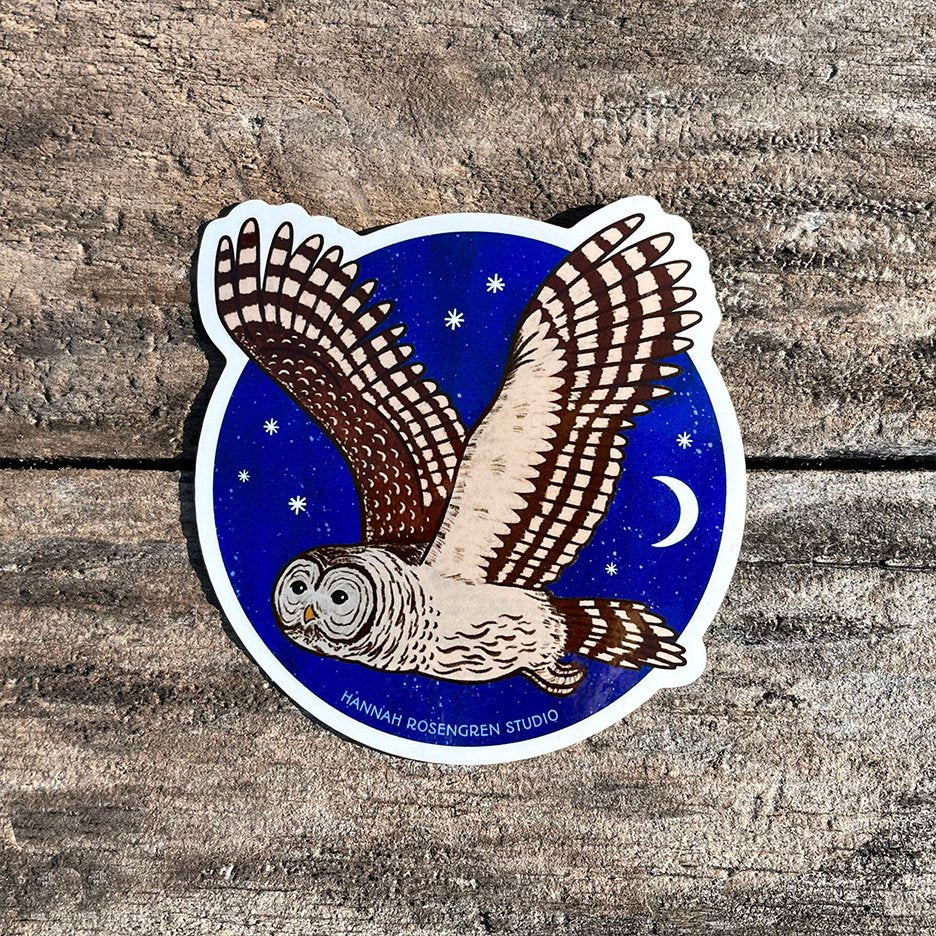 Barred Owl Sticker - Hannah Rosengren