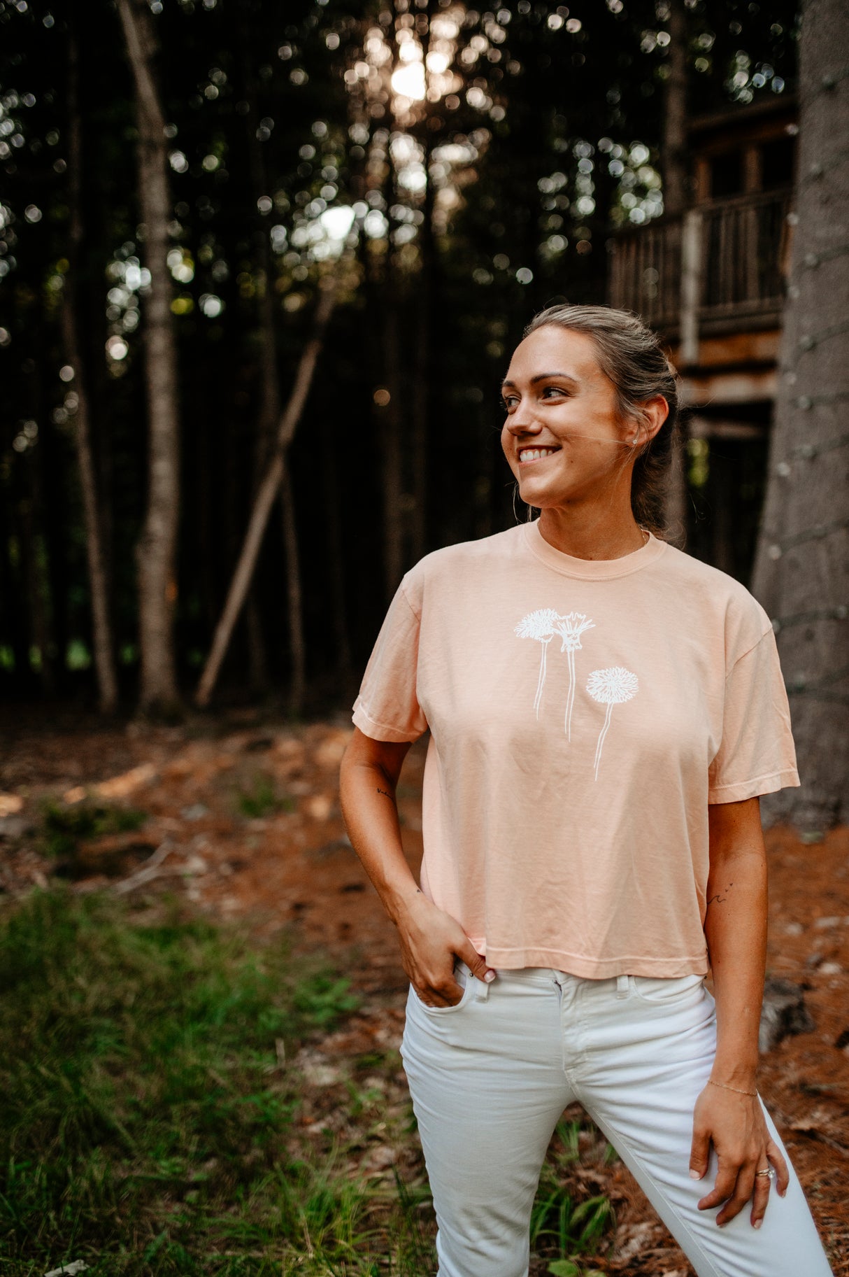 The Woods Maine® Wildflowers Cropped Boxy Tee