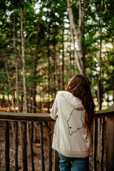 Heart of Maine Adult Heathered Cotton Zip Hoodie by The Woods Maine®