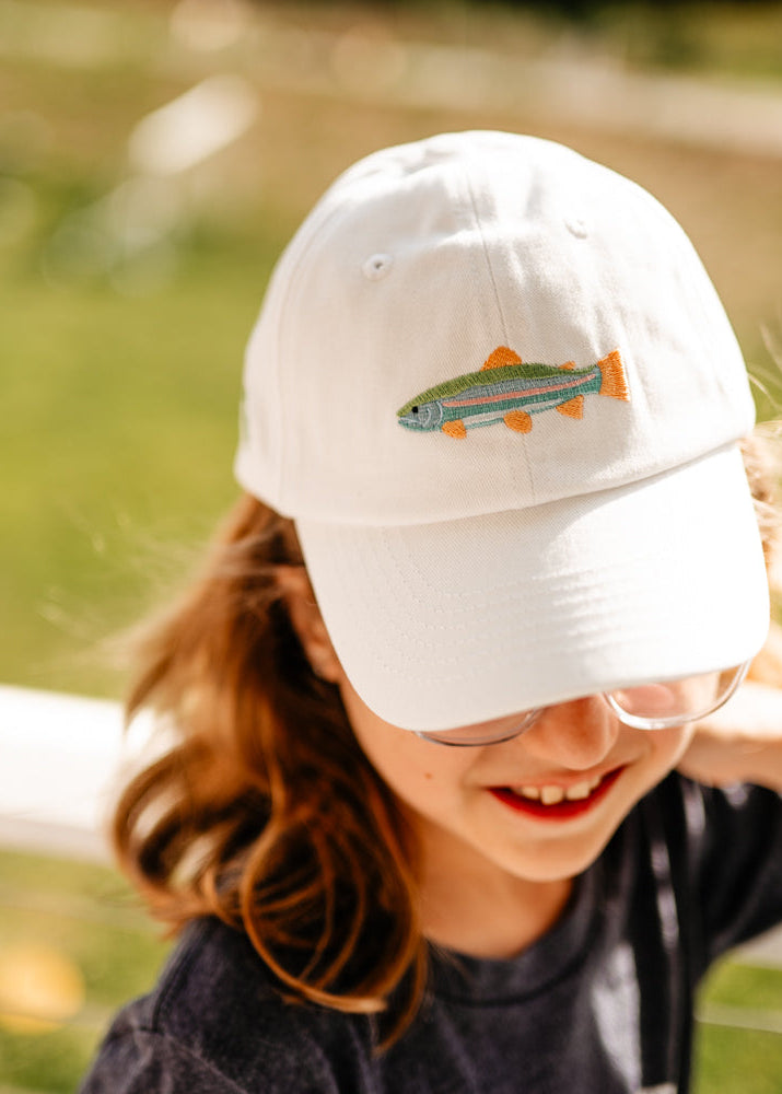 Three Pines® + Trout Youth Baseball Hat - The Woods Maine x Bits & Bows
