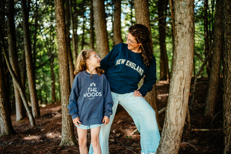 The Woods Maine® x Boathouse French Terry NEW ENGLAND Crewneck | MADE IN THE USA