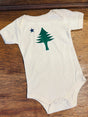 Pine Tree and Star Onesie - Original Maine - The Woods Maine