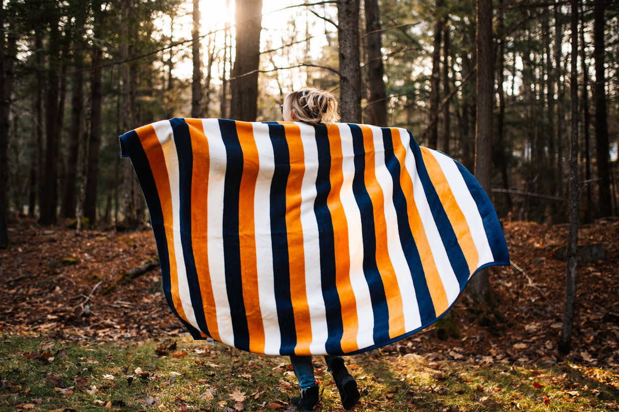 The Woods Maine®: Pinstripe x Chappy Wrap | Maine's Best Heirloom Blanket