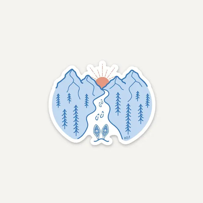 Snowshoe Trail Sticker - HIlls & Trails - The Woods Maine