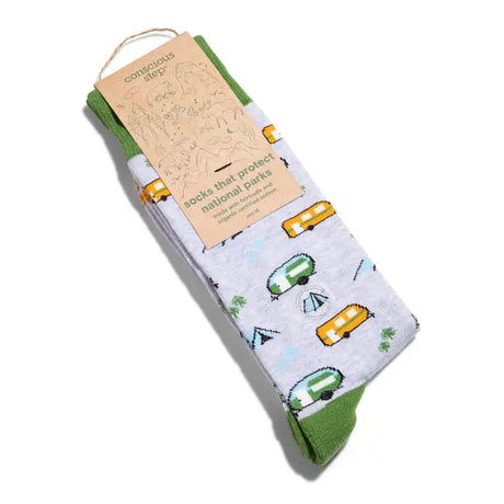 Socks That Protect National Parks with Campers - Conscious Step - The Woods Maine