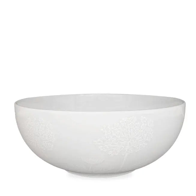 Summer Floral White Serving Bowl - Caskata - The Woods Maine