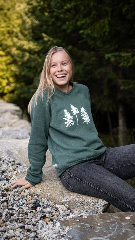 The Loon: Three Pines® Adult Maine Crewneck Sweatshirt - The Woods Maine