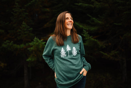 The Loon: Three Pines® Adult Maine Crewneck Sweatshirt - The Woods Maine