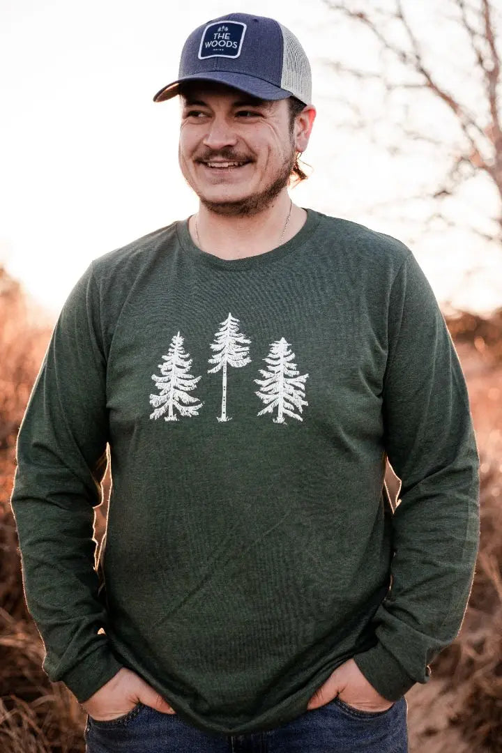 The Loon: Three Pines® Adult Long Sleeve - The Woods Maine