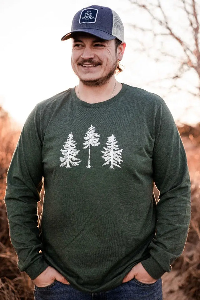 The Loon: Three Pines® Adult Long Sleeve - The Woods Maine