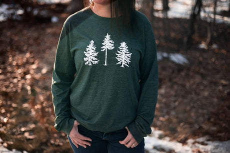 The Loon: Three Pines® Adult Long Sleeve - The Woods Maine