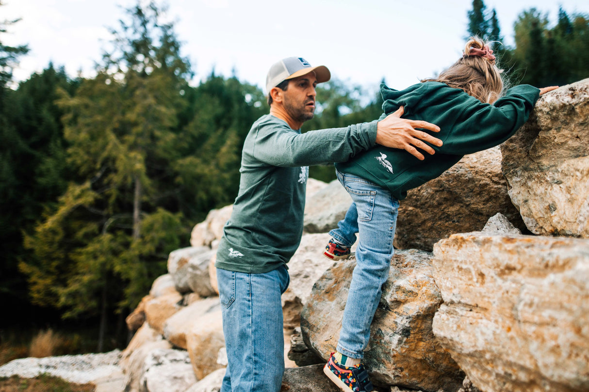 The Loon: Three Pines® Adult Long Sleeve - The Woods Maine