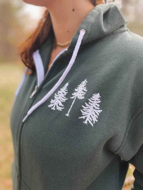 The Norway Adult Zip Lightweight Hoodie (Two Colors Available) - The Woods Maine