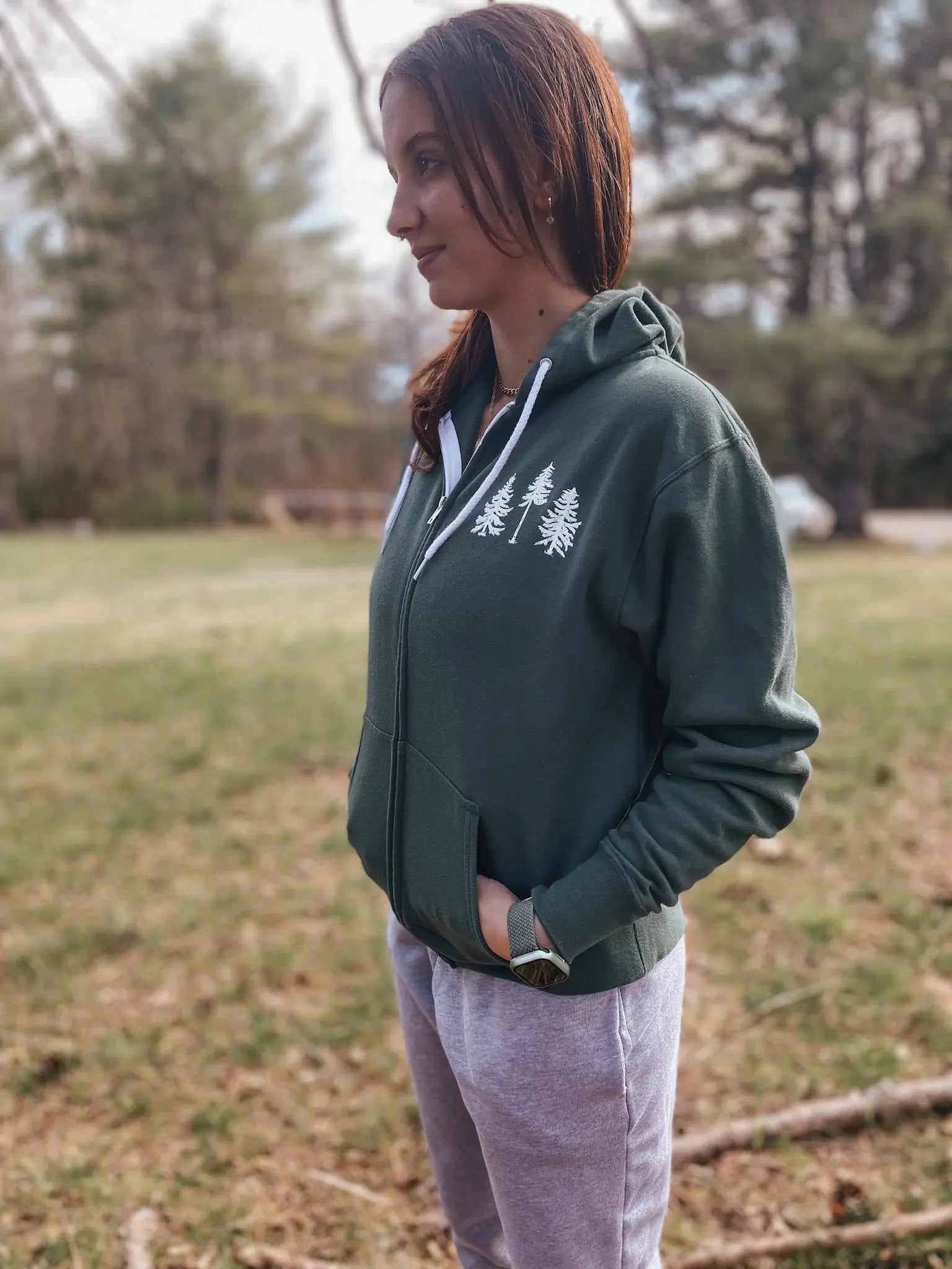 The Norway Maine Lightweight Zip Hoodie by The Woods Maine® (Three