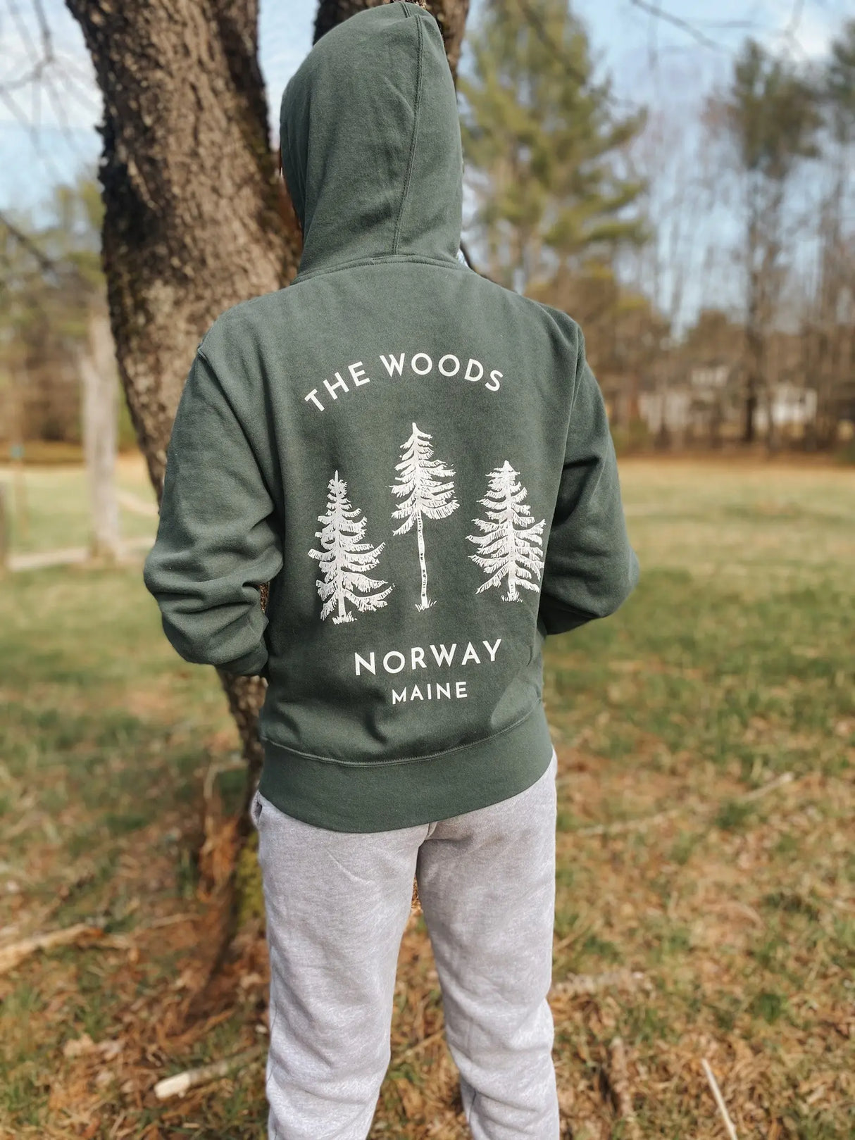 The Norway Adult Zip Lightweight Hoodie (Two Colors Available) - The Woods Maine