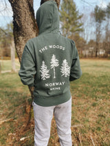 The Norway Adult Zip Lightweight Hoodie (Two Colors Available) - The Woods Maine