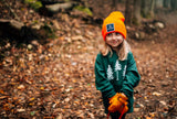 The Woods Maine®  Blaze Orange Patch Knit Hat - The Woods Maine