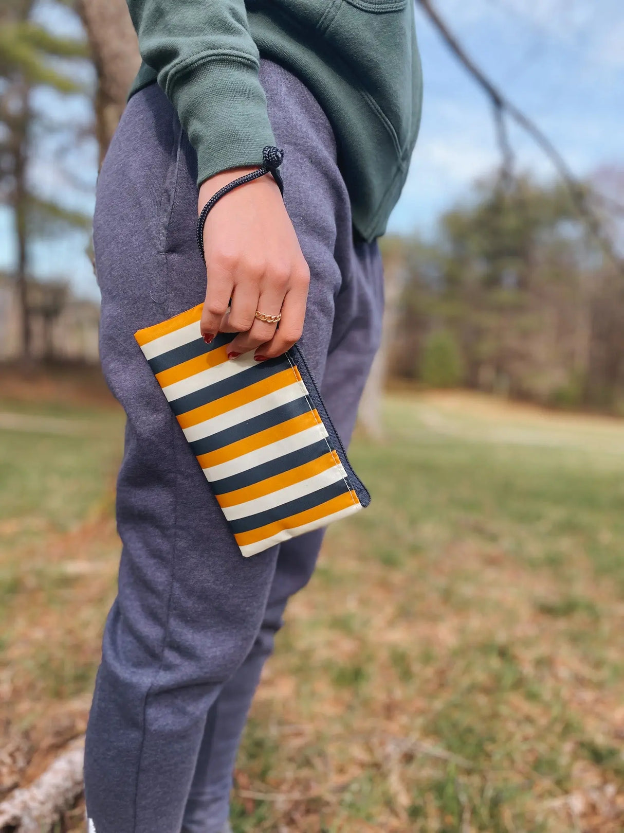 The Woods Maine®: Pinstripe Sea Bags® Wristlet - The Woods Maine